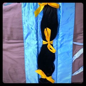 18 inches jet black hair extensions from Sally’s